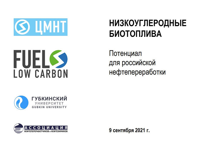 Низкоуглеродные биотоплива. Потенциал для российской нефтепереработки